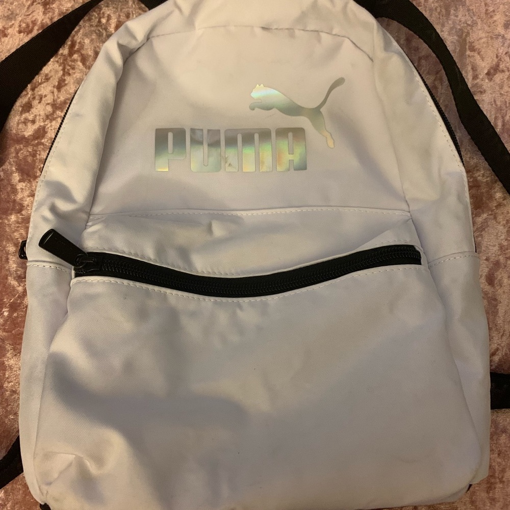 Puma Mini White & Chrome Backpack